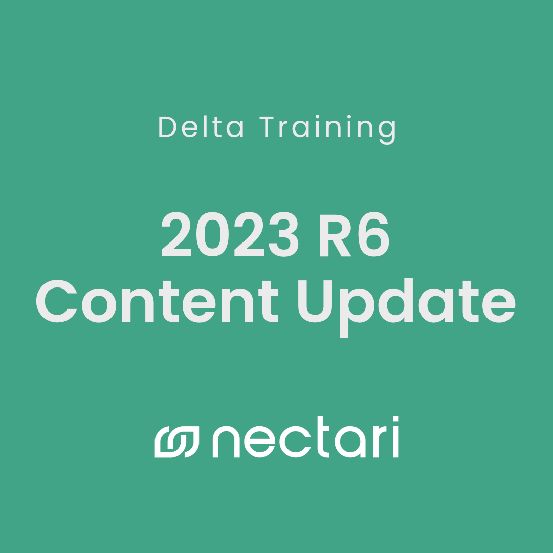 Release 2023 R6 -  Mises à jour du contenu